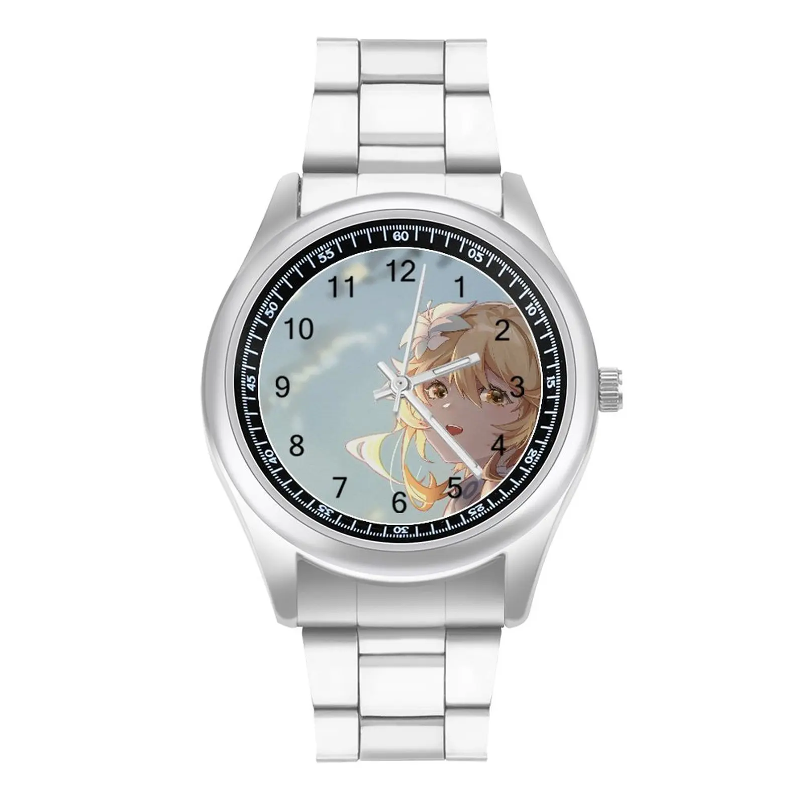 Genshin ударопрочные кварцевые часы путешественника светящиеся дизайнерские