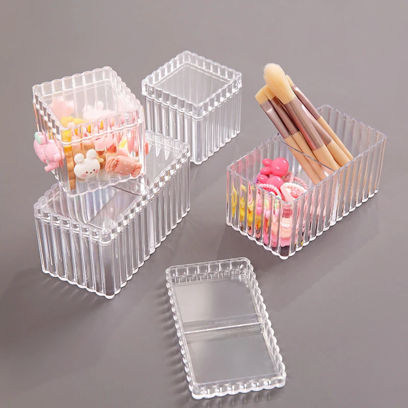 Прозрачная коробка для макияжа с 1/2 отделениями ведро кистей органайзер