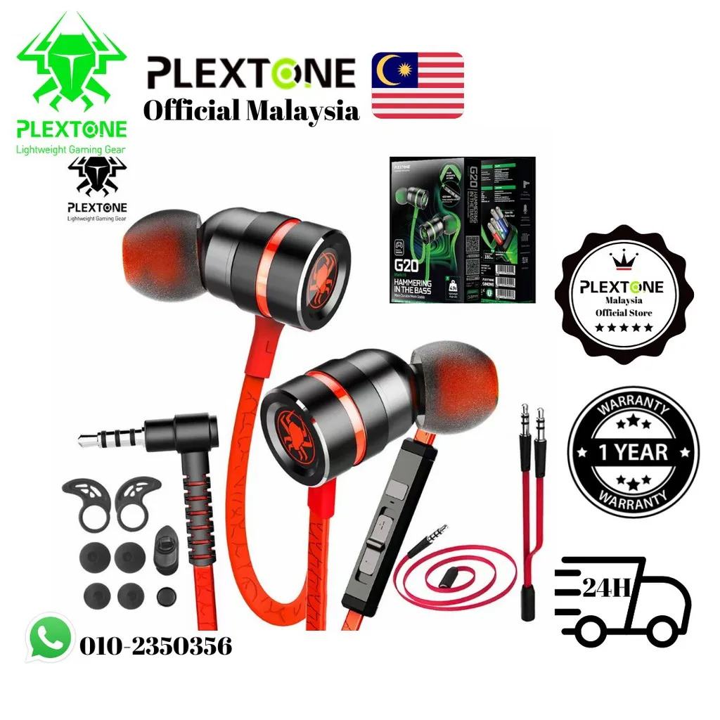 

PLEXTONE G20 Noise Reduction Stereo In-Ear Earphone Type C Double Bass Magnetic Gaming Headset with Mic
