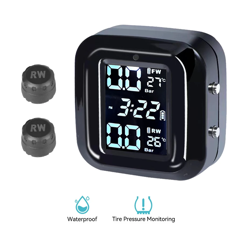 

Датчик давления в шинах TPMS, s система контроля давления в шинах двигателя, 2 внешних датчика давления в шинах для мотоциклов