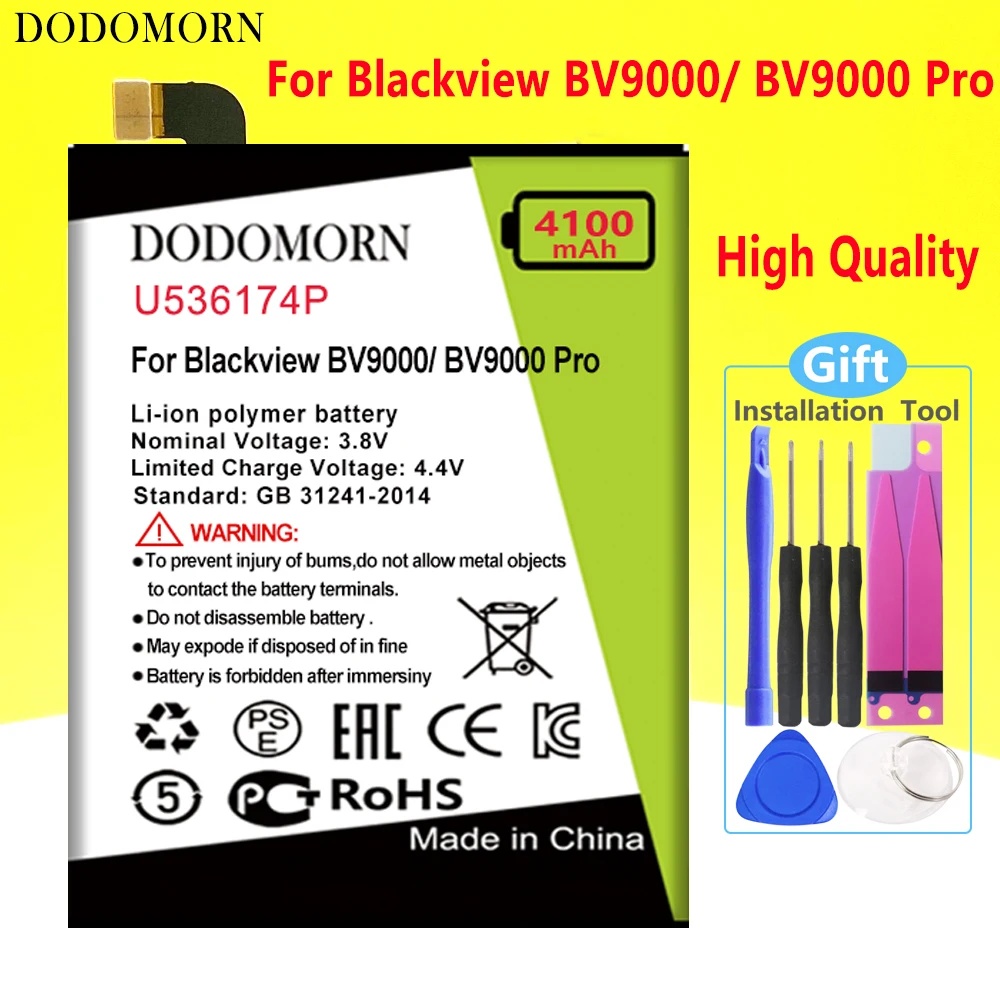 

Аккумулятор DODOMORN U536174P для Blackview BV9000 / BV9000 Pro, высокое качество + номер отслеживания