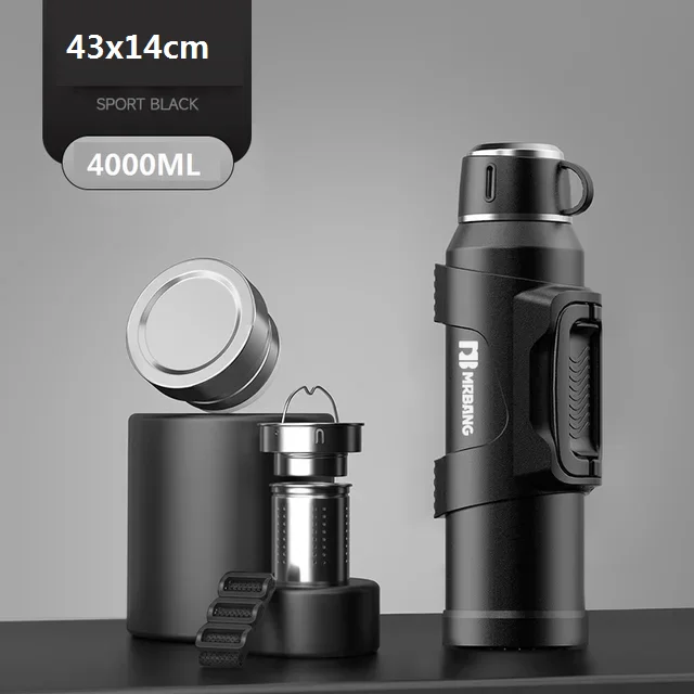 

EWAYS Термос из нержавеющей стали 2 л чёрный