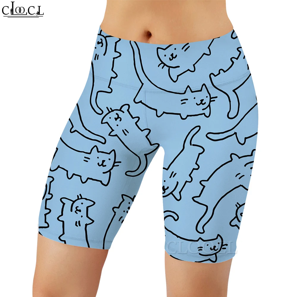 

CLOOCL Fashion Women Legging Cute Cartoon Cats Pattern 3D Printed Casual Shorts for Female Workout Running Sexy Gym Sweatpants