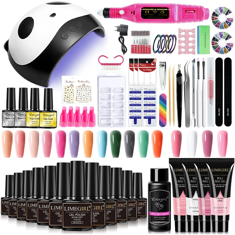 

Nail Set Nail Gel Tools Kit 54W Nail Lamp 18/12/7 Colors UV Gel Nail Polish Kit Suitable For Beginners To Practice Making