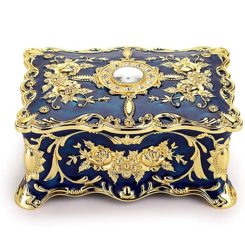 

Европейская ретро-шкатулка для ювелирных изделий, сувенирная Подарочная коробка, подходит для дам