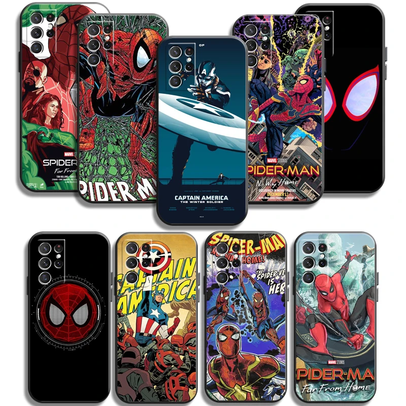

Marvel Spiderman Phone Cases For Samsung Galaxy S22 Plus S20 S20 FE S20 Lite S20 Ultra S21 S21 FE Ultra Funda Soft TPU