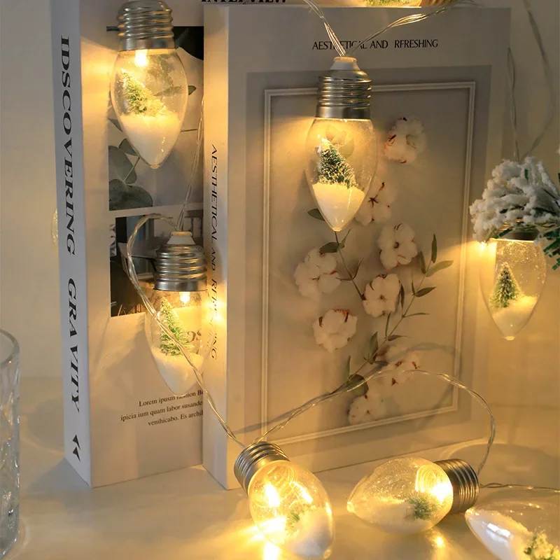 СВЕТОДИОДНАЯ Гирлянда в виде бутылки желаний Рождественская елка снежинка