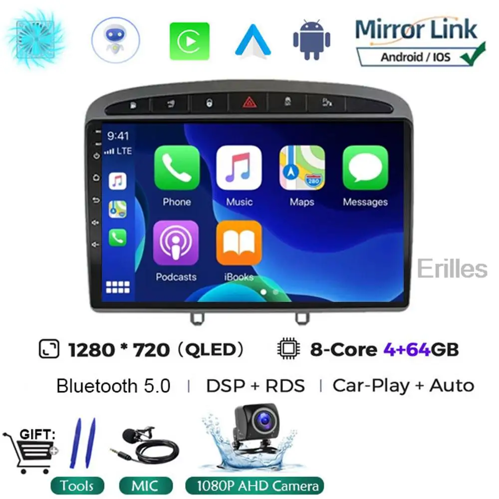 

Автомагнитола на Android 13, мультимедийный проигрыватель с GPS, RDS, DSP для Peugeot 408, для Peugeot 308, 308SW, 2din, android, автомобильный проигрыватель без DVD