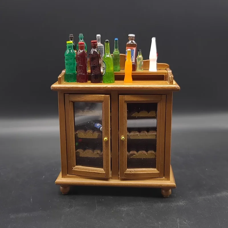 

1/12 Scale European Style Wine Cabinet Furniture Model 6 Inch Movable Doll Accessories Collection And Display Toys