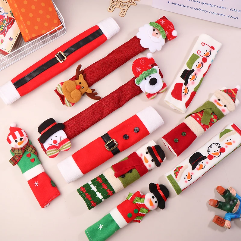 1 комплект рождественская крышка для ручки холодильника тканевая микроволновая