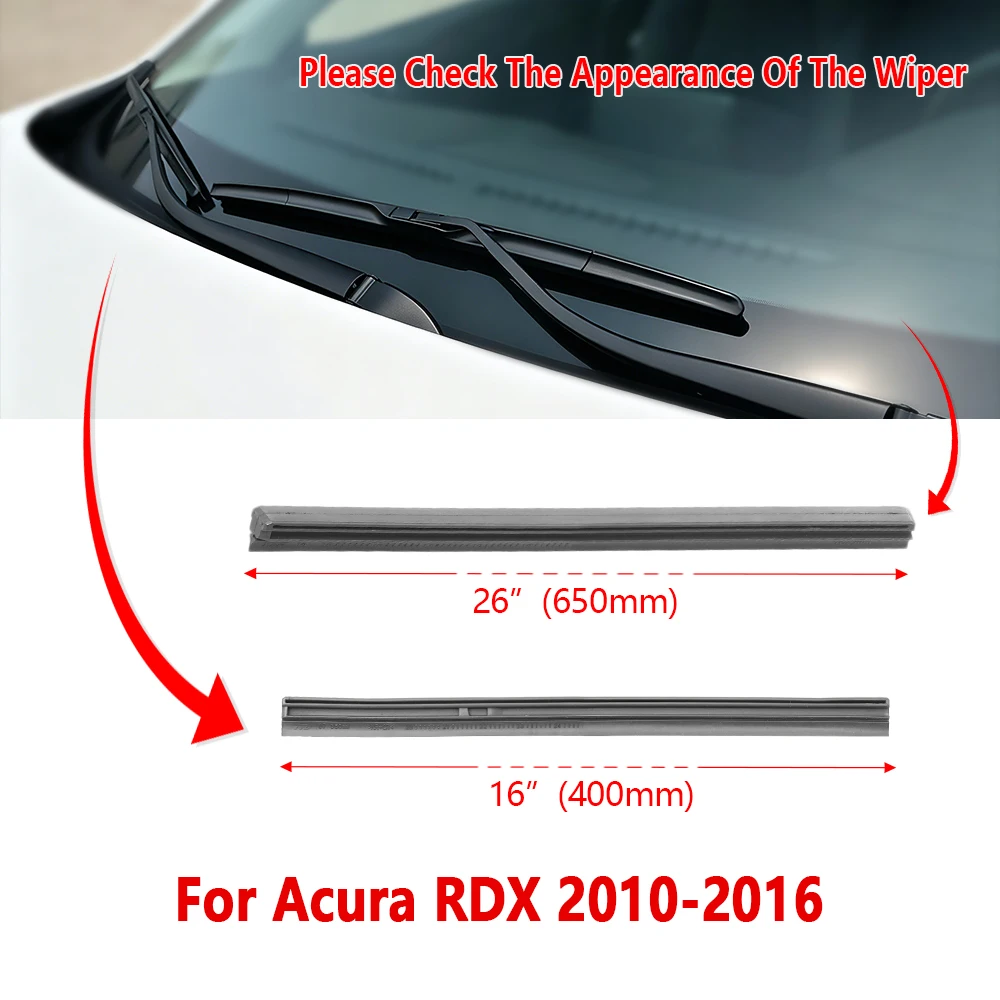 Фото Резиновая накладка для дворников 16-26 дюймов для Acura RDX 2010-2016, сменные аксессуары для дворников, 1 пара №2