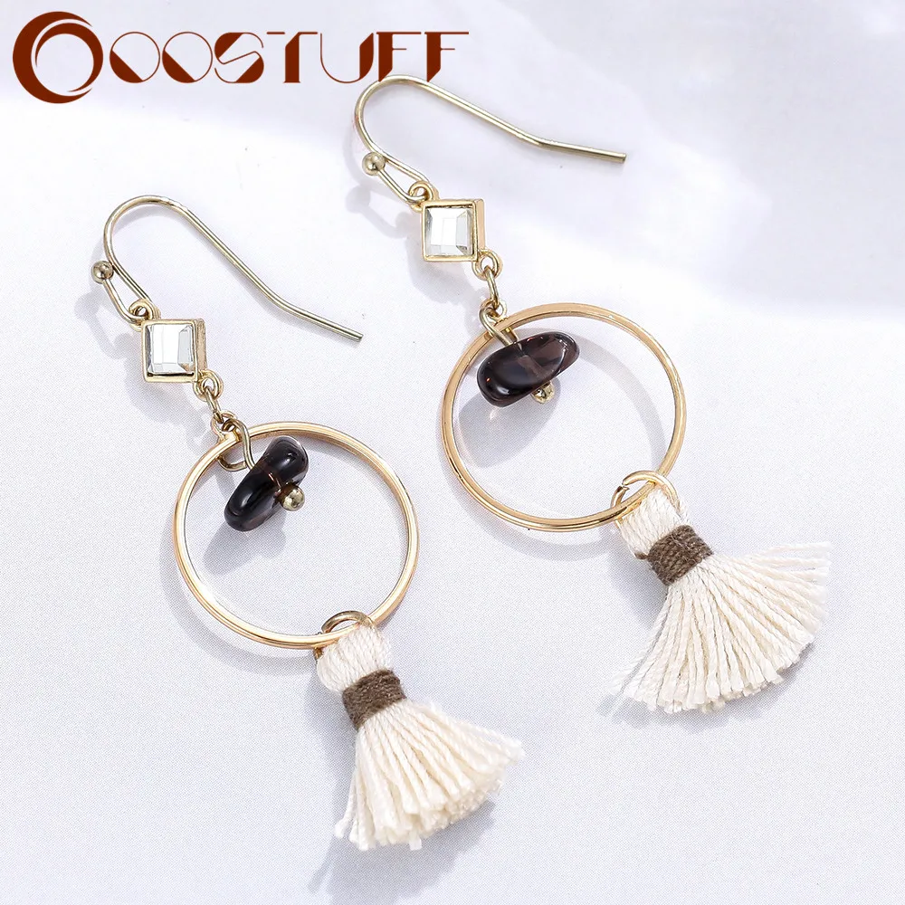 

Vintage Hook Long Hanging Goth Earring with White Tassel Bead Suspension Pendientes Body Jewelry for Women Trending Products