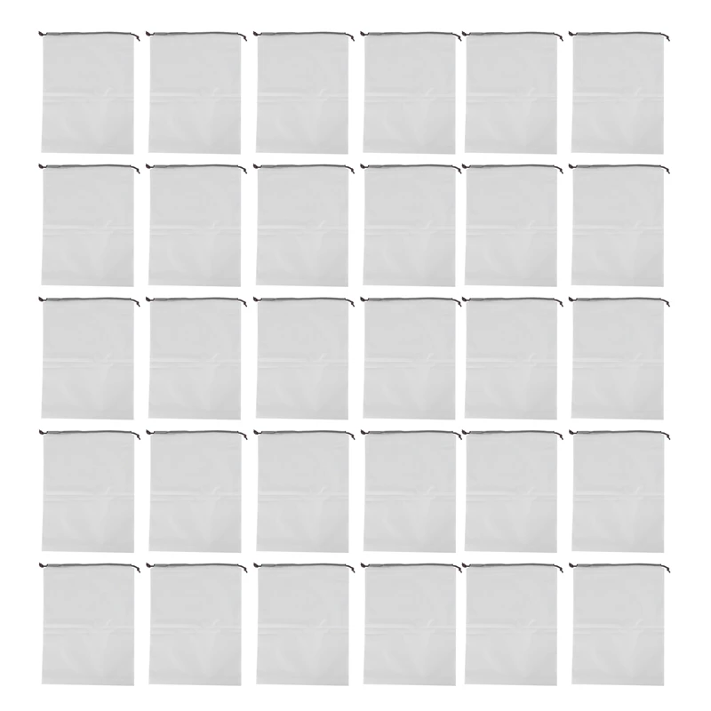 

50 Pieces Translucent Shoes Bags For Travel Storage Packing Large Clear Drawstring Bags Portable Shoe Bags Organizer