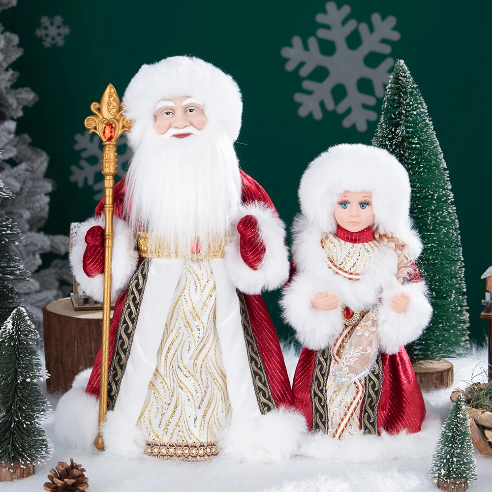 

30/40cm Santa Claus Doll Christmas Doll New Year 2024 Gift Merry Christmas Decorations for Home Ornaments Natal Navidad 2023