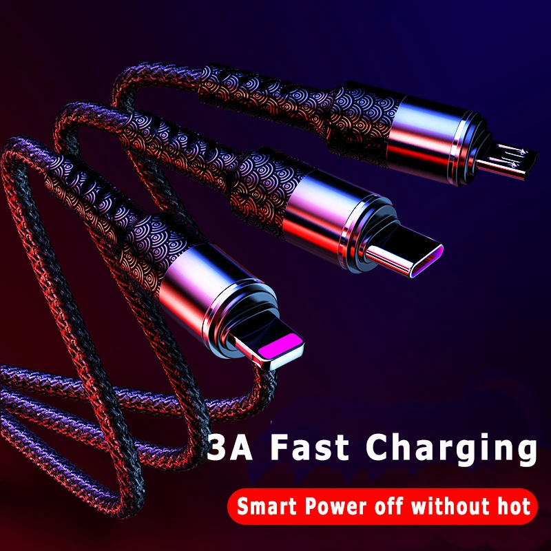 

USB-кабель для передачи данных и быстрой зарядки, 3 А
