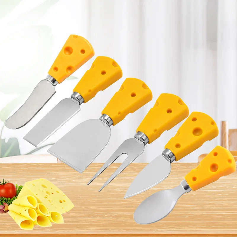 

1PC Cheese Knives Cutlery Wood Handle Steel Stainless Butter Spatula ForK Spoon Flat Shovel Creative Kitchen Cooking Tools