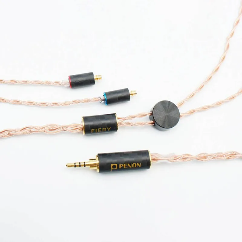 Фото Penon Fiery Флагманский MMCX/2Pin 0,78 мм монокристаллический медный Hi-Fi аудиофильский сменный кабель для наушников Кабель обновления IEM №3