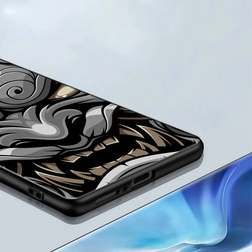 Фото Чехол для телефона Xiaomi 15T 11T 12T 13T 14T Pro 11Lite 15, Mi POCO X7 X8 M7 F7 Pro F8 Ultra F5 F6 M6 X5 X6 с дизайном «Маска Они» и драконом №4