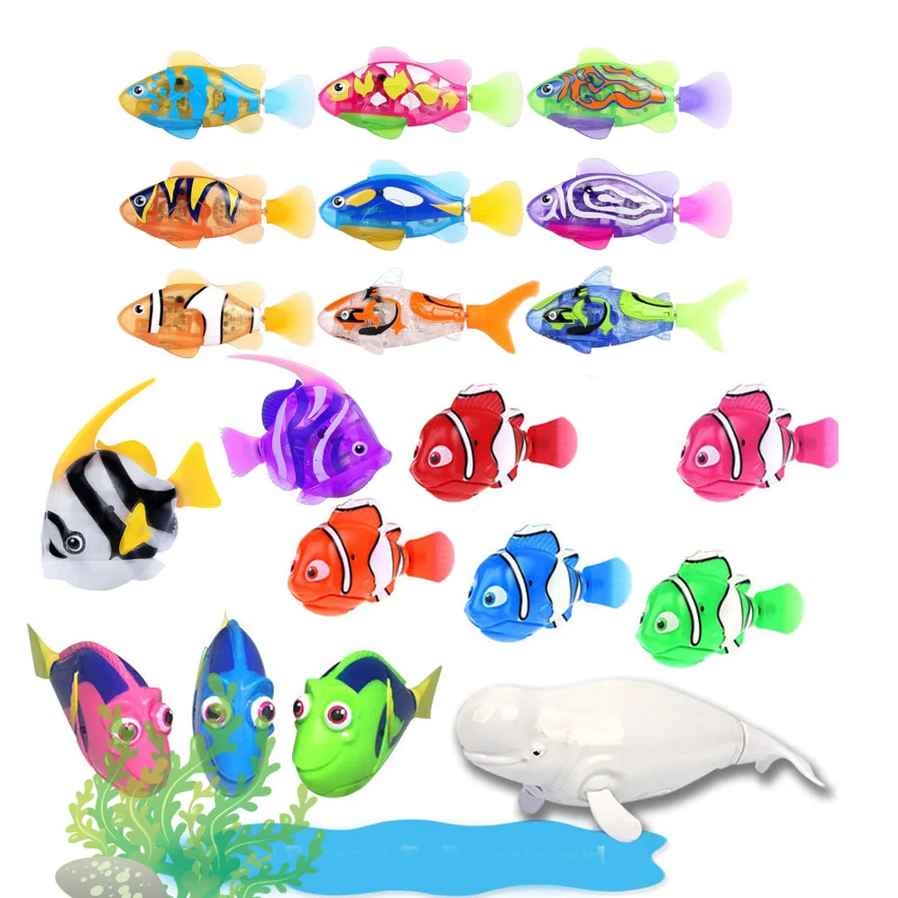 

Bionic Fish Electric Pets Toys Swimming Magical Underwater World Deep Sea Electronic Sensing Fish Baby Robot Gift Mini Bath Toy