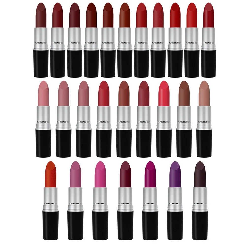 6PCS Mix Order High Quality Classic Lipstick Waterproof Matte Lipstick Makeup Lip BRICK-O-LA MOCHA HEROINE RUBY WOO KINDA SEXY images - 6