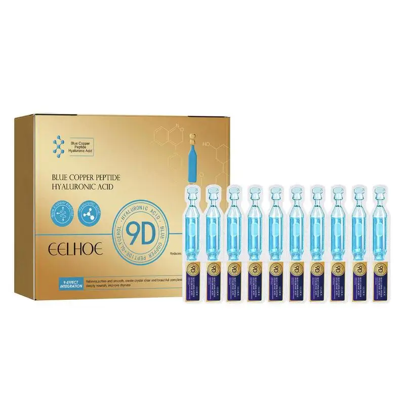 

Hyaluronic Acid Vitamins Face Serum Set 10pcs Anti Wrinkle Anti-Aging Collagen Liquid Essence Kit Moisturing Gold Beauty