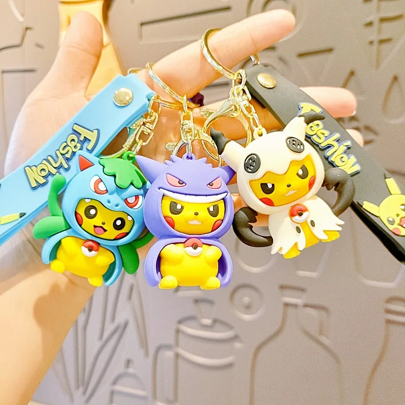 Брелок с изображением покемона Пикачу аниме экшн-фигурка игрушка каваи