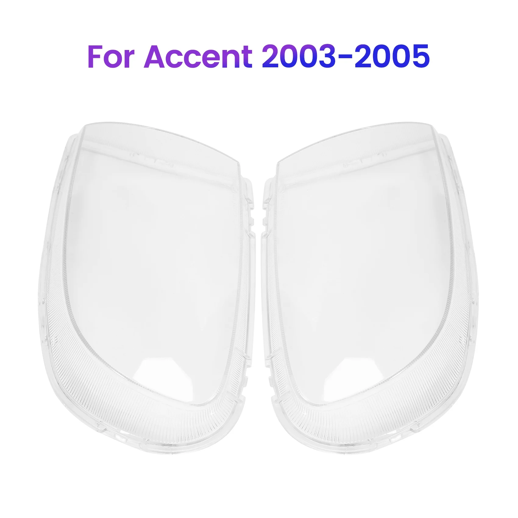 

For Hyundai Accent 2003-2005 Left & Right Car Headlight Lens Cover Headlight Shade Shell Auto Light Cover Pair