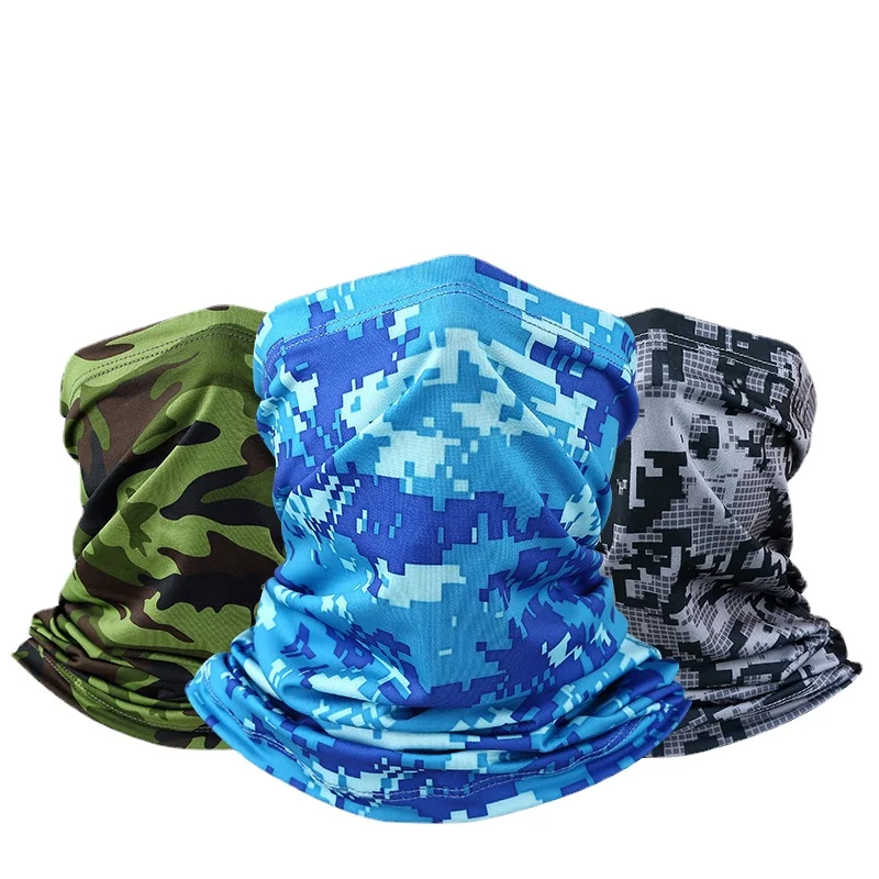 

Hot Camping Hiking UV Protection Ice Silk Face Cover Neck Tube Outdoor Sports Bandana Scarf Breathable Hiking Scarf Neck Gaiter