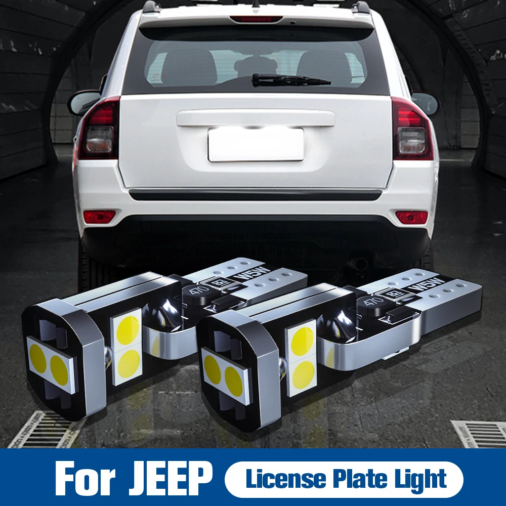 

2x Светодиодная лампа для номерного знака W5W T10 Canbus для Jeep Cherokee XJ Commander Compass Grand Cherokee Patriot Wrangler 2 TJ 3 JK