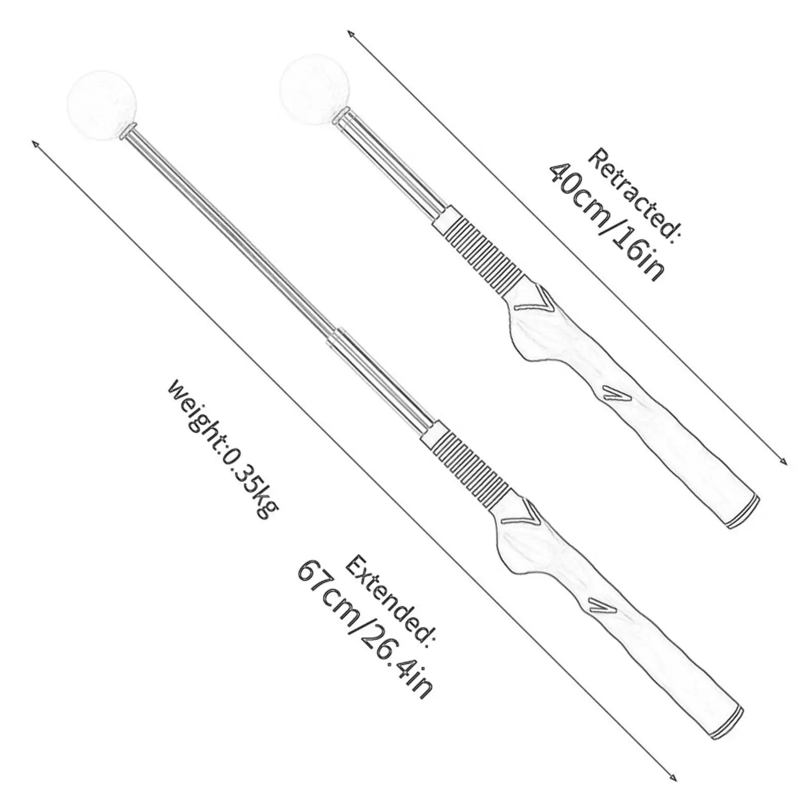 Телескопический тренажер для гольфа легкий балансировочный нескользящий