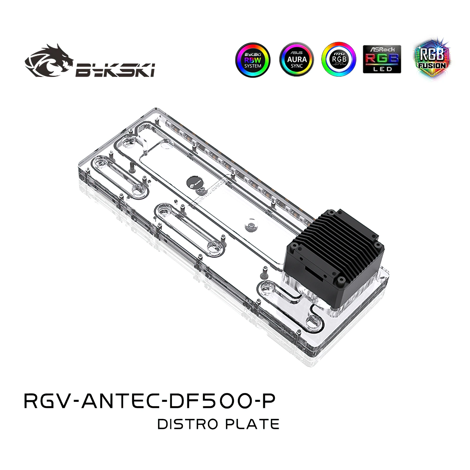 

Bykski RGB Water Cooling Distro Plate Reservoir for ANTEC DF500 Chassis Case RGV-Antec-DF500-P
