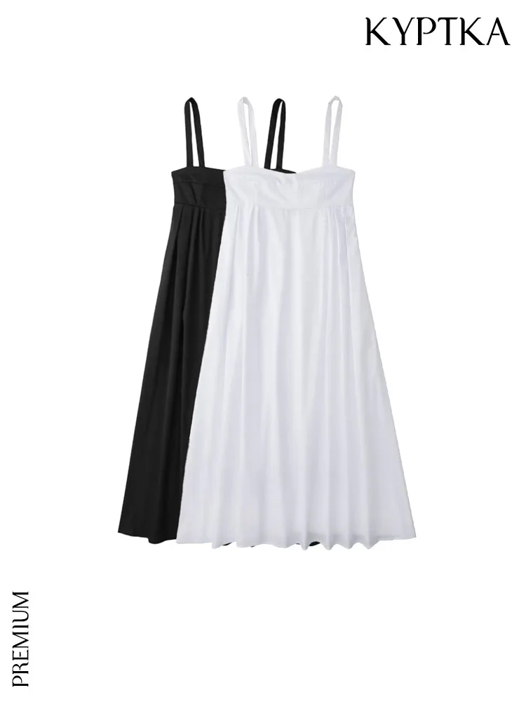 

Платье-миди женское Плиссированное из поплина, с открытой спиной