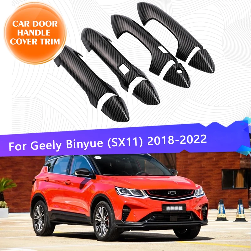 

Накладки на дверную ручку для Geely Binyue Coolray PHEV SX11 2022 ~ 2018