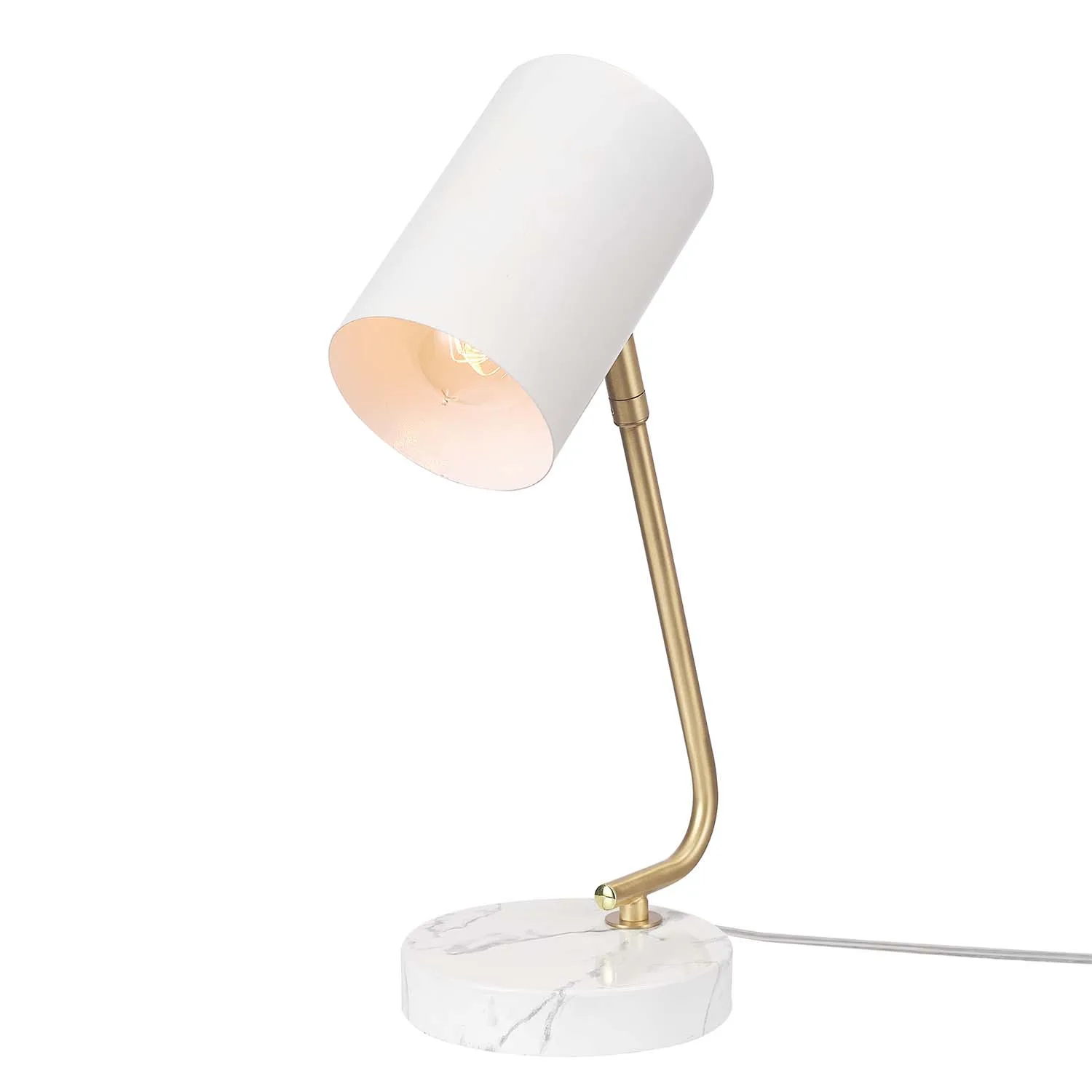 HMTX Novogratz x Novogratz x Globe 15" Athena White Desk Lamp, 91002385