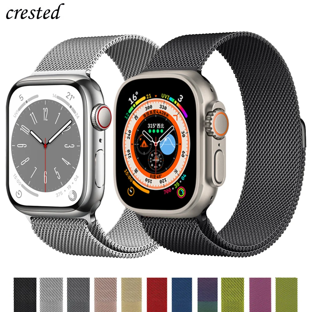 

Magnetic Loop For Apple Watch Band 44mm 45mm 49mm 40mm 41mm 42mm 38mm 44 mm belt bracelet iWatch series 7 se 3 5 6 Ultra 8 Strap