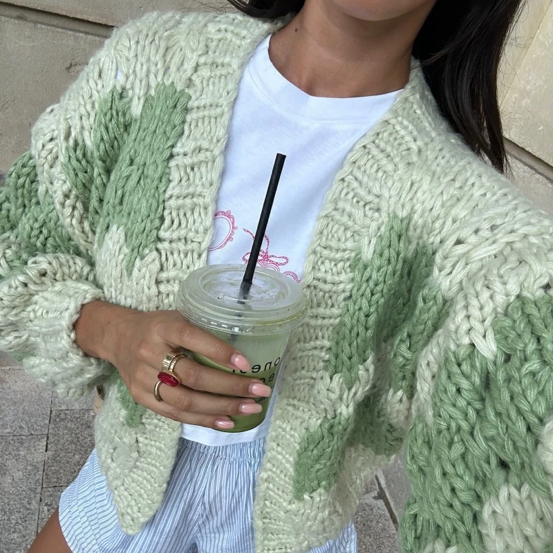 Стильные лоскутные полосатые вязаные кардиганы для женщин осенние модные