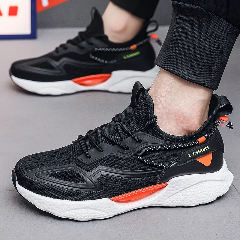 

Men's Walking Sneakers 2023 New Lightweight Outdoor Man Shoes No-slip Comfortable Casual Sneaks for Men Mesh Lace-up Men's Shoes