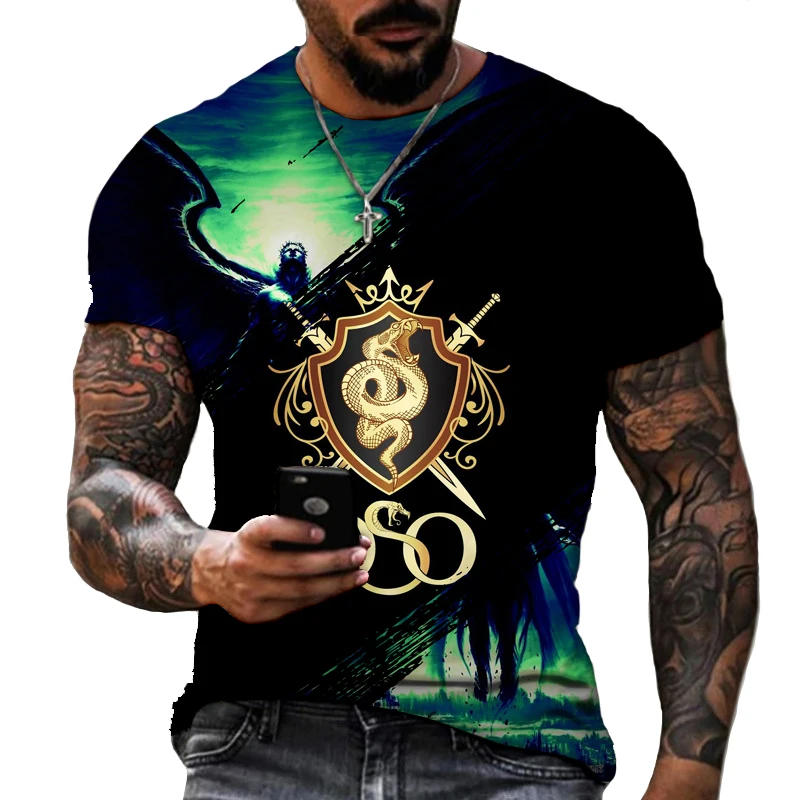 

Men's T-shirt Personality 3D Printing Comfortable Round Neck All-match Fashion Casual Summer Trend Short Sleeve