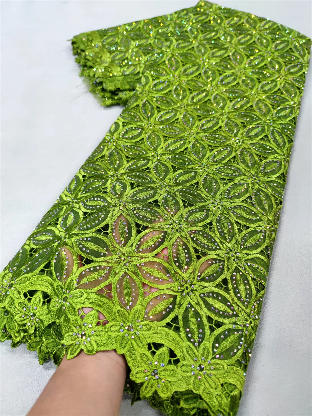 Африканское нигерийское высококачественное шитье из органзы с вышивкой тюль