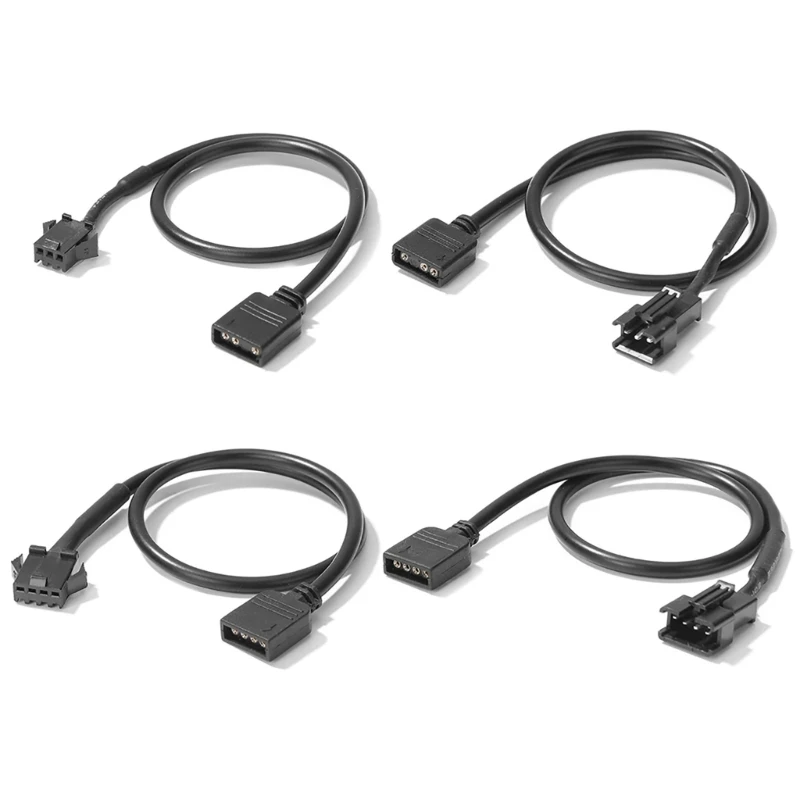 

30cm 5V 3Pin/12V 4Pin RGB Adapter for Computer LED Light Strip Extension Line
