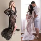 2021 летнее женское длинное платье с разрезом спереди, черно-белое кружевное платье для беременных, платье для беременных, реквизит для фотосъемки, прозрачное платье