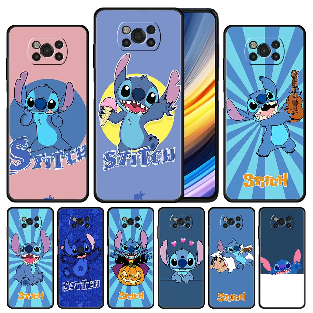 

Case Cover for Xiaomi Poco X3 X4 M3 F1 F2 F3 M3 M4 NFC Redmi K40 K40s K50 11T 12 12X Pro Trend Print Disney Stitch Print