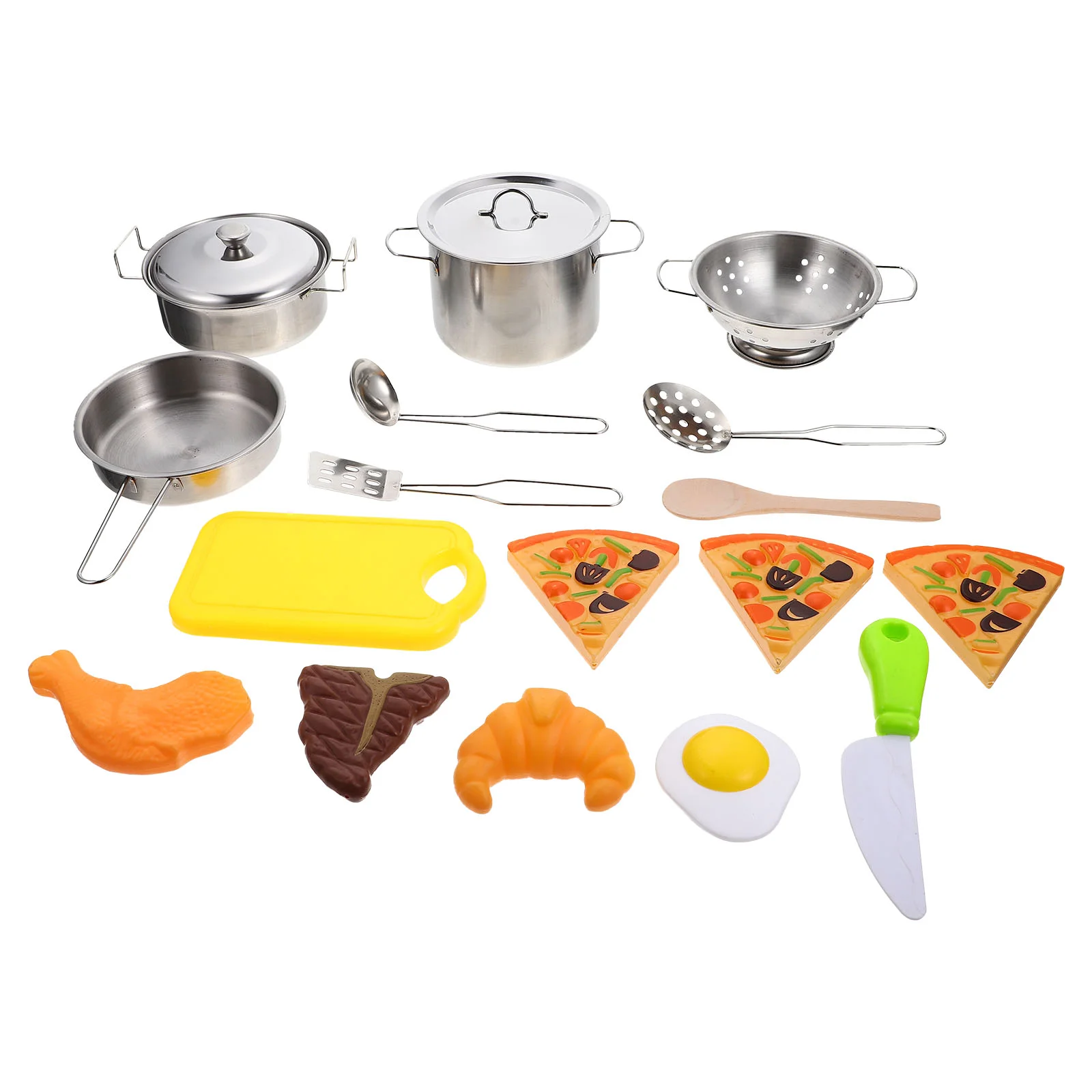 

Kids Kitchen Cooking Play Toy Pretend Toys Set Cookware Sets Playset Real Pans Pots Utensils Role Chef House Toddlers Cutting