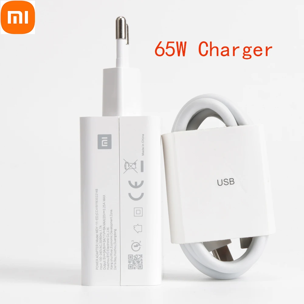 

Быстрое зарядное устройство Xiaomi 65 Вт, оригинальный адаптер для зарядки ноутбука, планшета, зарядка 6A для Xiaomi mi 10 pro Redmi note 9 10 pro mi 9 K30