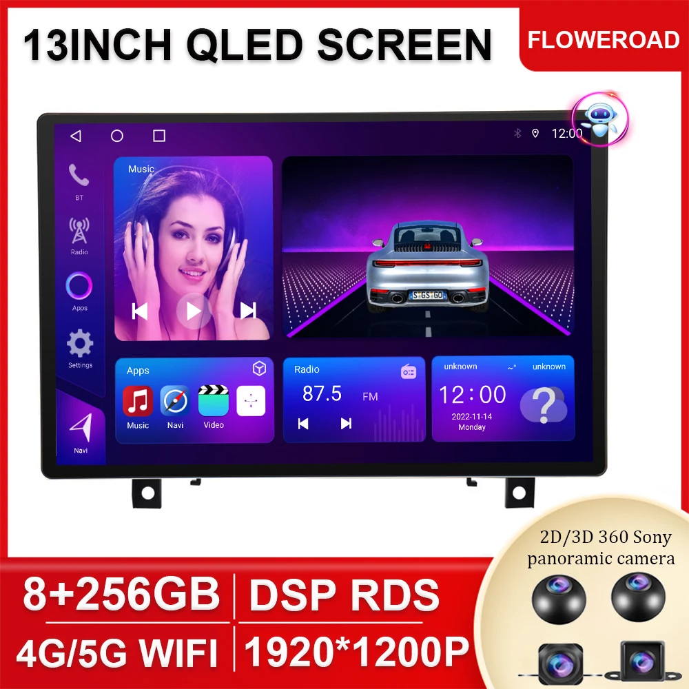 

12.9 INCH Android 12 Car Radio GPS navigation Multimedia Player for Mercedes Benz SLK class R171 SLK200 SLK280 SLK300 2000-2011