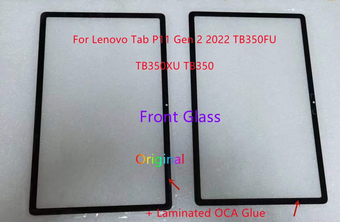 Фото Новое для Lenovo Tab P11 Gen 2 2022 TB350 TB350XU TB350FU: переднее стекло сенсорного экрана + ламинированный OCA-клей (тестированный) №3