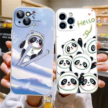 Cartoon Bing D-Dwen D-Dwen For Apple iPhone 13 12 11 Pro Mini X XR XS Max SE 5 6s 6 7 8 Plus Silicon Phone Cases Fundas Celular