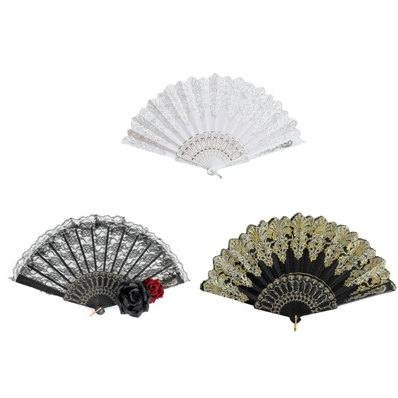 

Lace Folding Hand fan Ladies Wedding Decor For Home Decorations