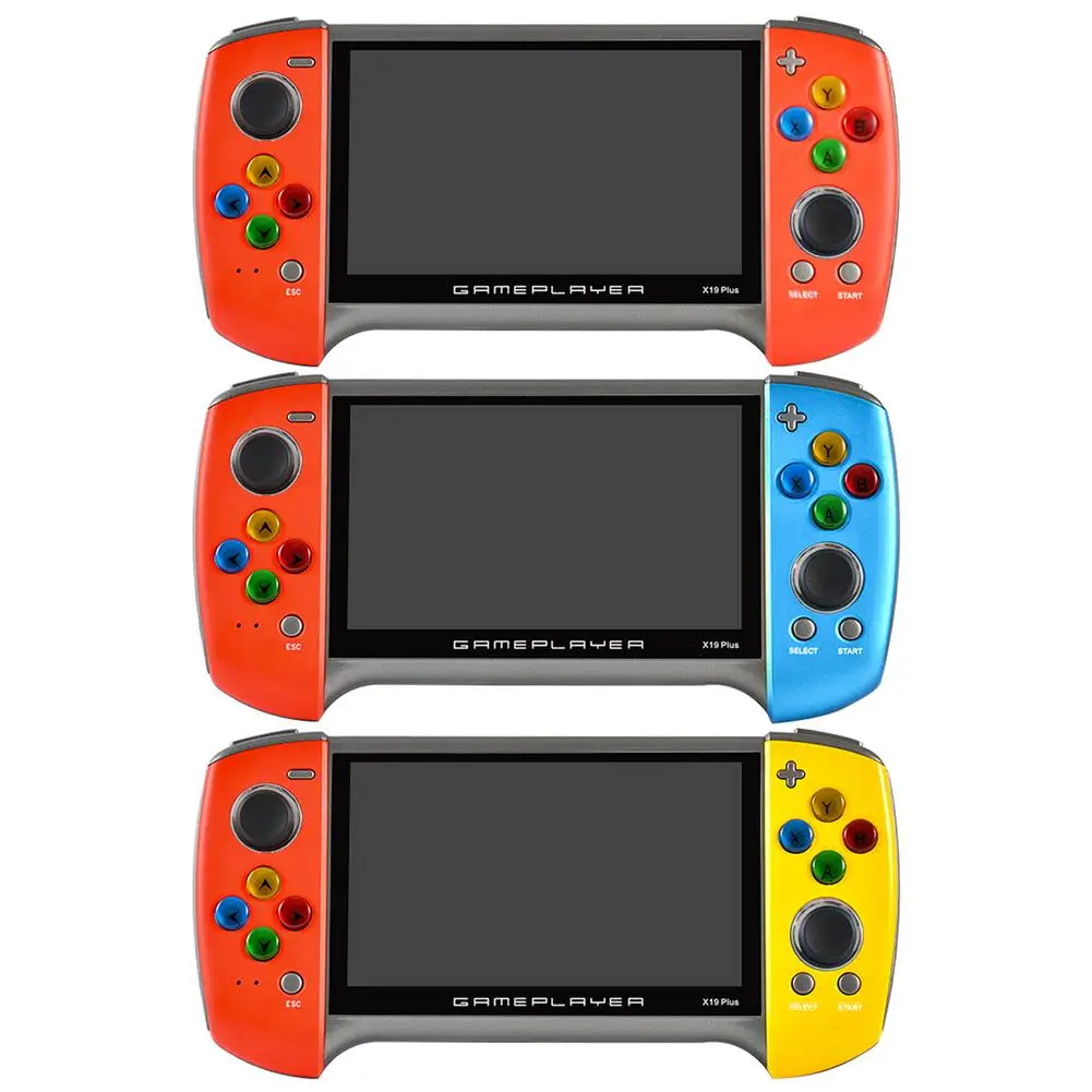 X19 plus портативная Ретро игровая консоль 5,1 дюйма, двойная Классическая игра, ретро мини Портативная консоль для PSP игр для PS1 игр