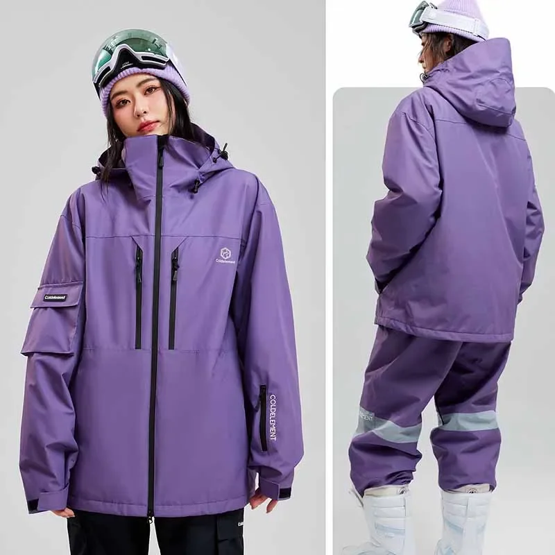 Зимний комплект спортивный горный комбинезон уличный Теплый Женский костюм для